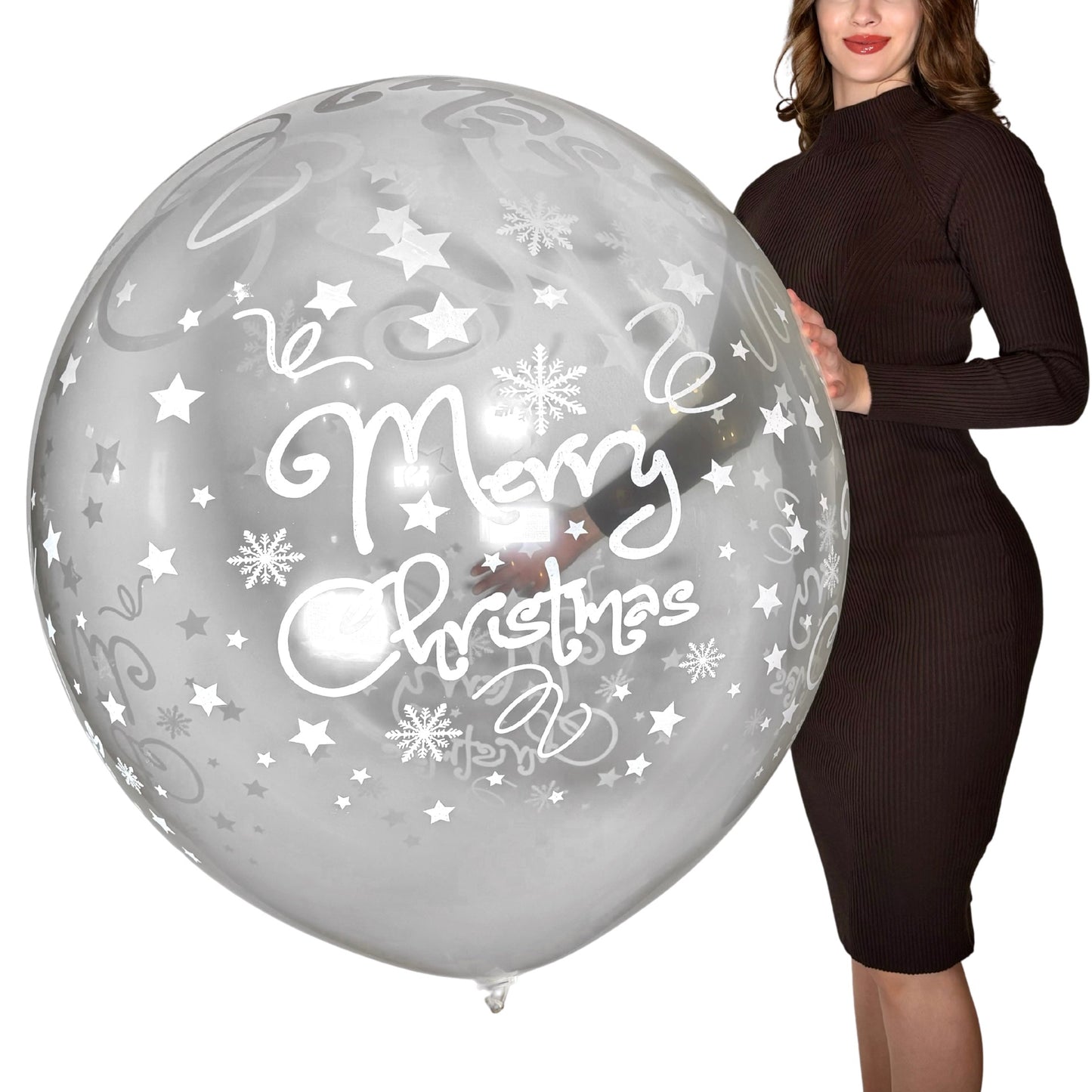 Cattex 34 Merry Christmas giant round looner balloon