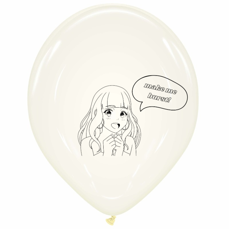 nastila balloons x BELBAL 14" Rundballon | Anime Girl clear - nastila balloons
