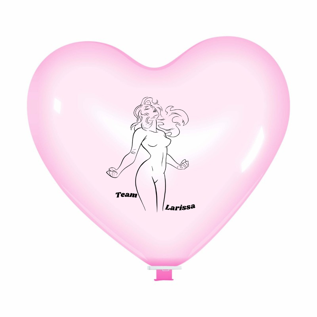 nastila balloons x CATTEX 25" Herzballon | Team Larissa - nastila balloons