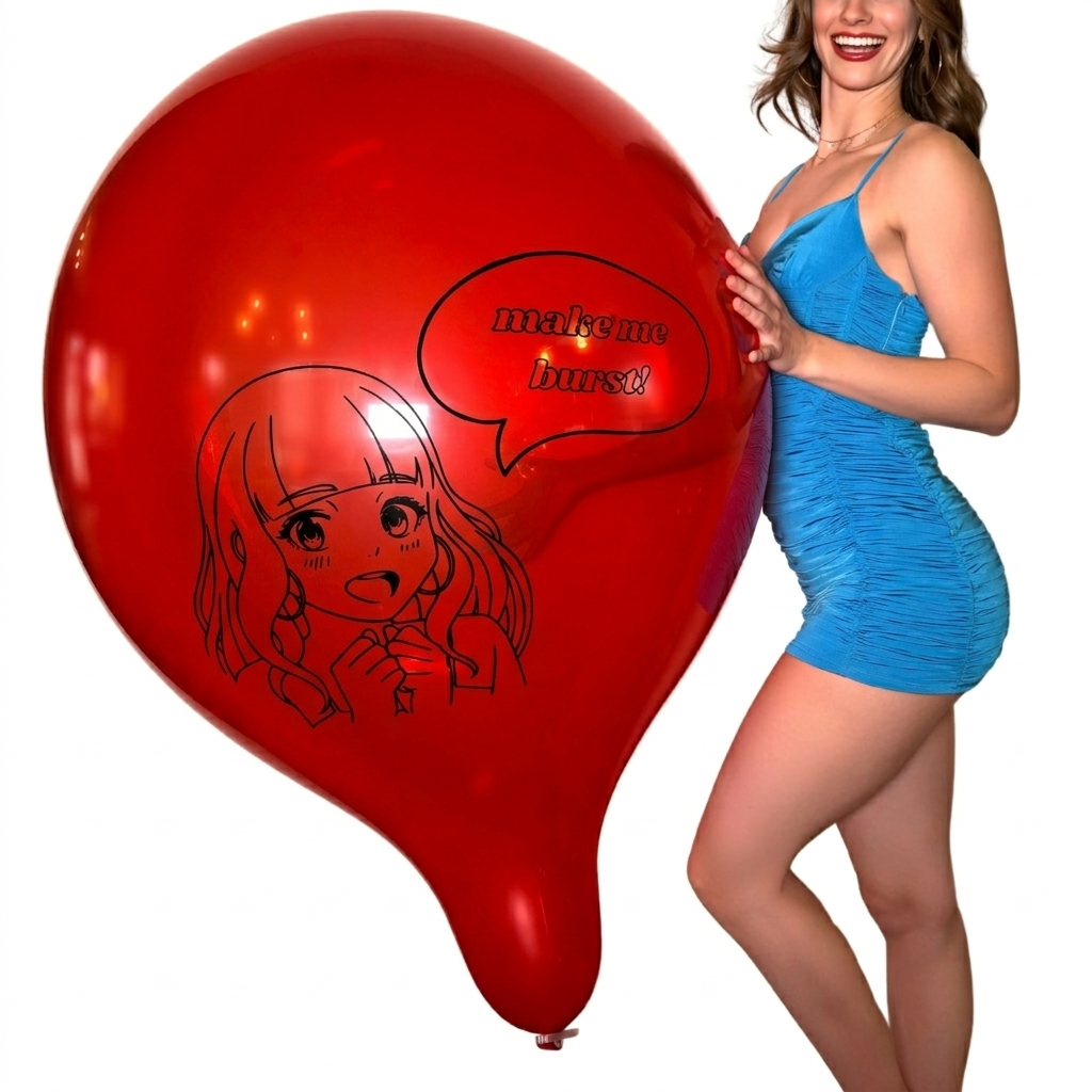 nastila balloons x BELBAL 24" Rundballon | Anime Girl - nastila balloons