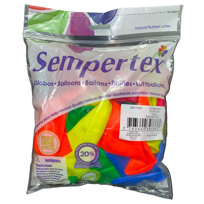 SEMPERTEX 18" round balloon | neon