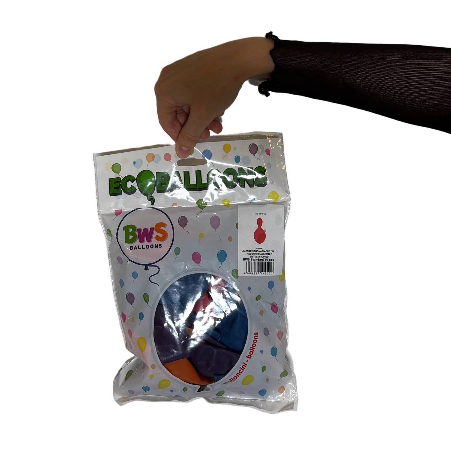 BWS 60" giant skittle figure balloon | crystal