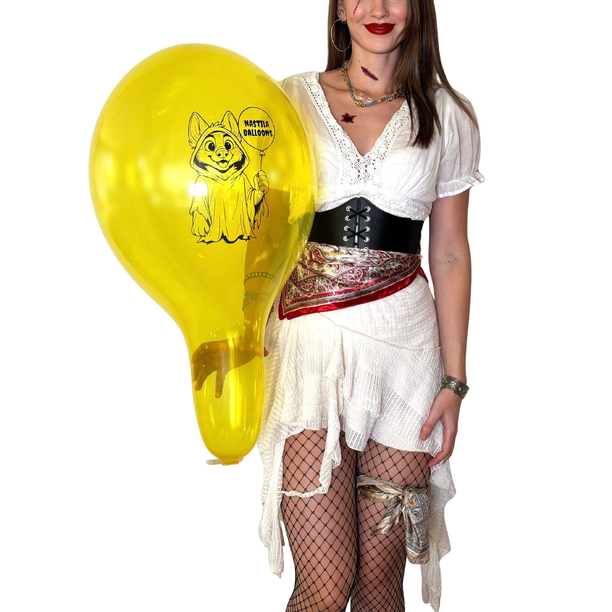 nastila balloons x BELBAL 14" Rundballon | Furry Ghost - nastila balloons