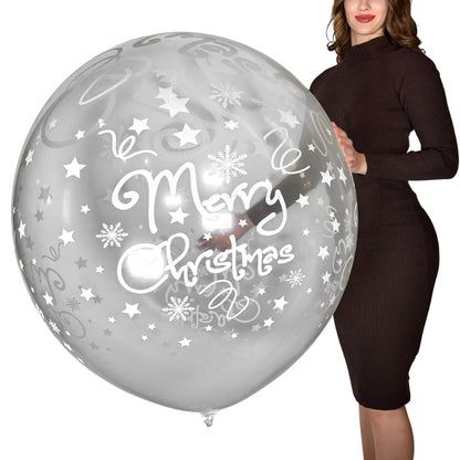 CATTEX 34" round balloon | Merry Christmas