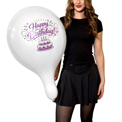 nastila balloons x BELBAL 17" Rundballon | Birthday Cake - nastila balloons