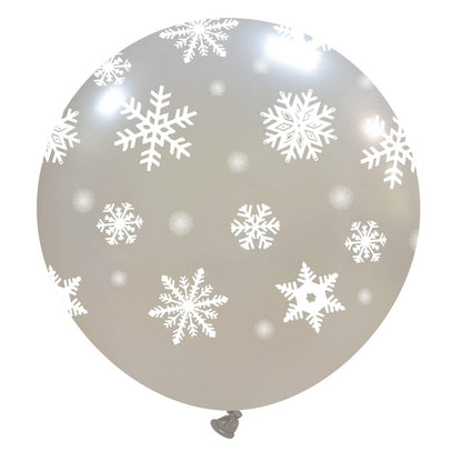 CATTEX 32" round balloon | icy snowflakes 