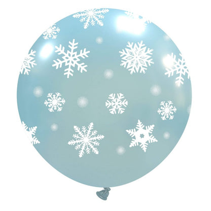 CATTEX 32" round balloon | icy snowflakes 