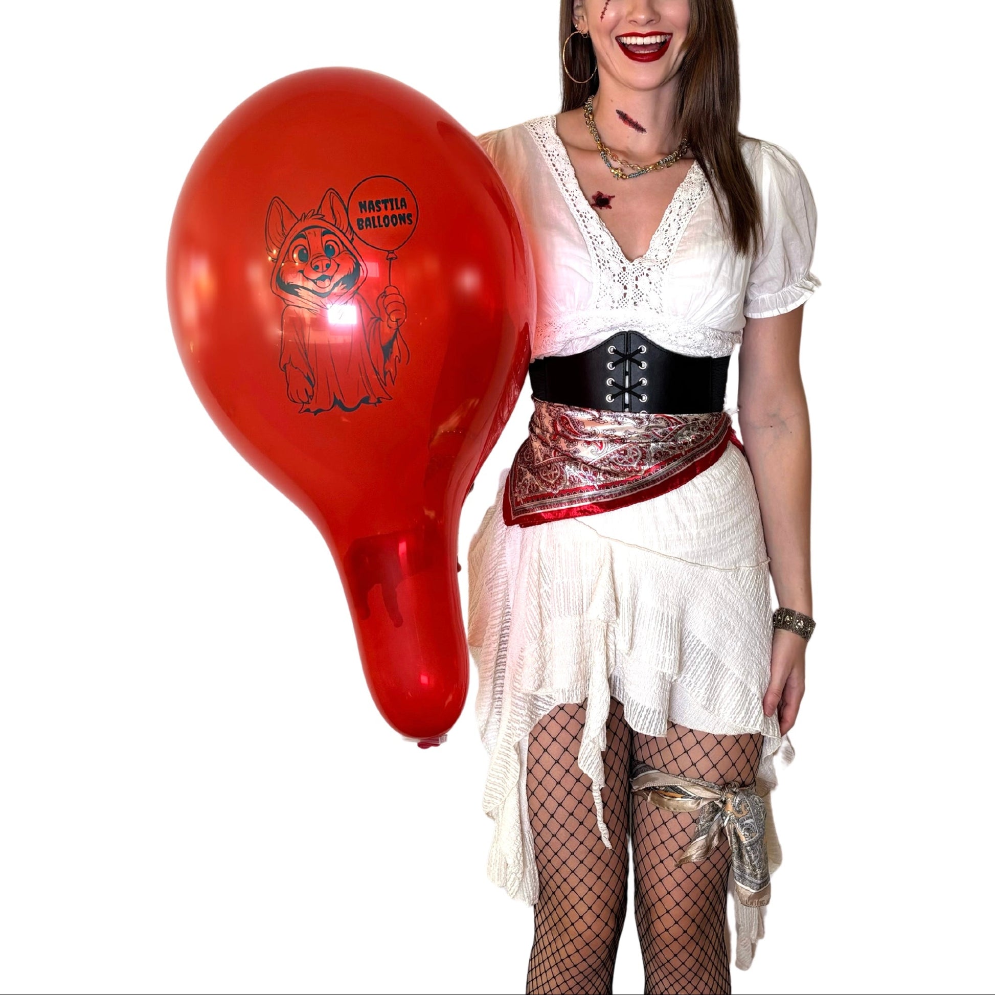 nastila balloons x BELBAL 14" Rundballon | Furry Ghost - nastila balloons