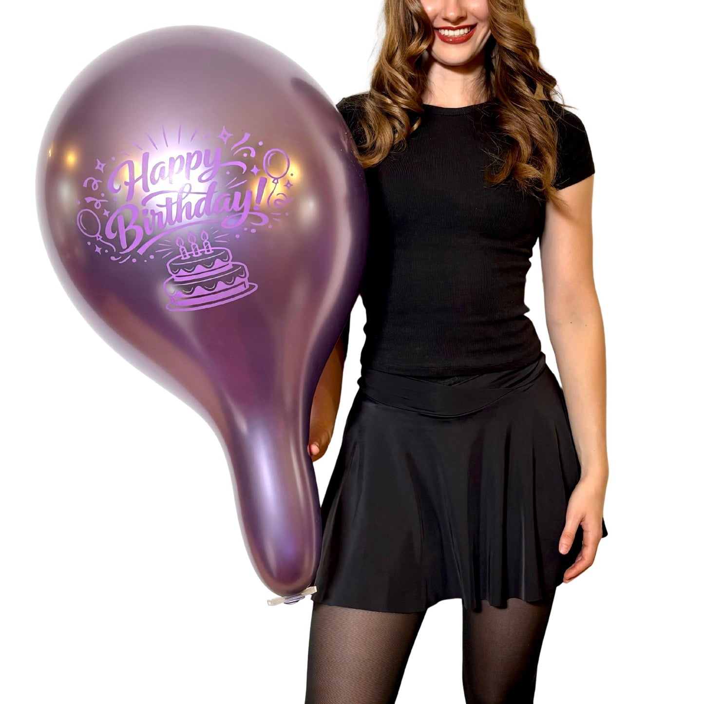 nastila balloons x BELBAL 17" Rundballon | Birthday Cake - nastila balloons