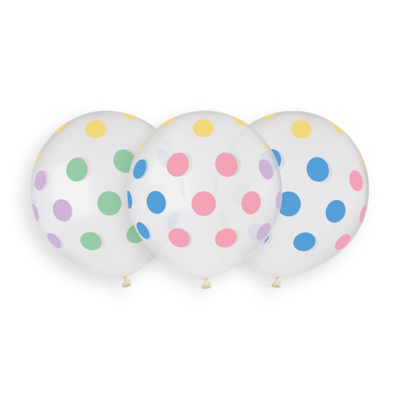 GEMAR 19" Rundballon |  Polka Dots Multicolor Mix (25 Stück Beutel) - nastila balloons