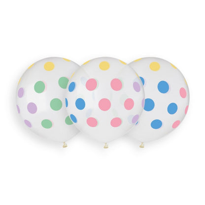 GEMAR 19" Rundballon |  Polka Dots Multicolor Mix (25 Stück Beutel) - nastila balloons