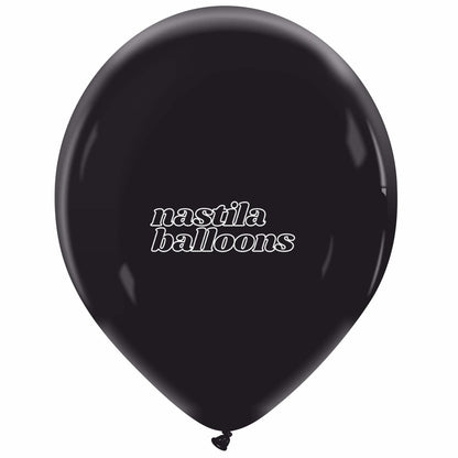 nastila balloons x BELBAL 14" Rundballon | black and white - nastila balloons